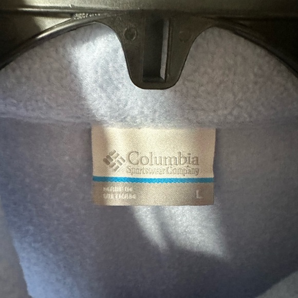 Women’s Columbia Fleece Multi Tone Pastel Jacket Quarter Button Size Large - Picture 2 of 6